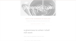 Desktop Screenshot of givenness.com