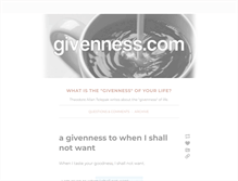 Tablet Screenshot of givenness.com
